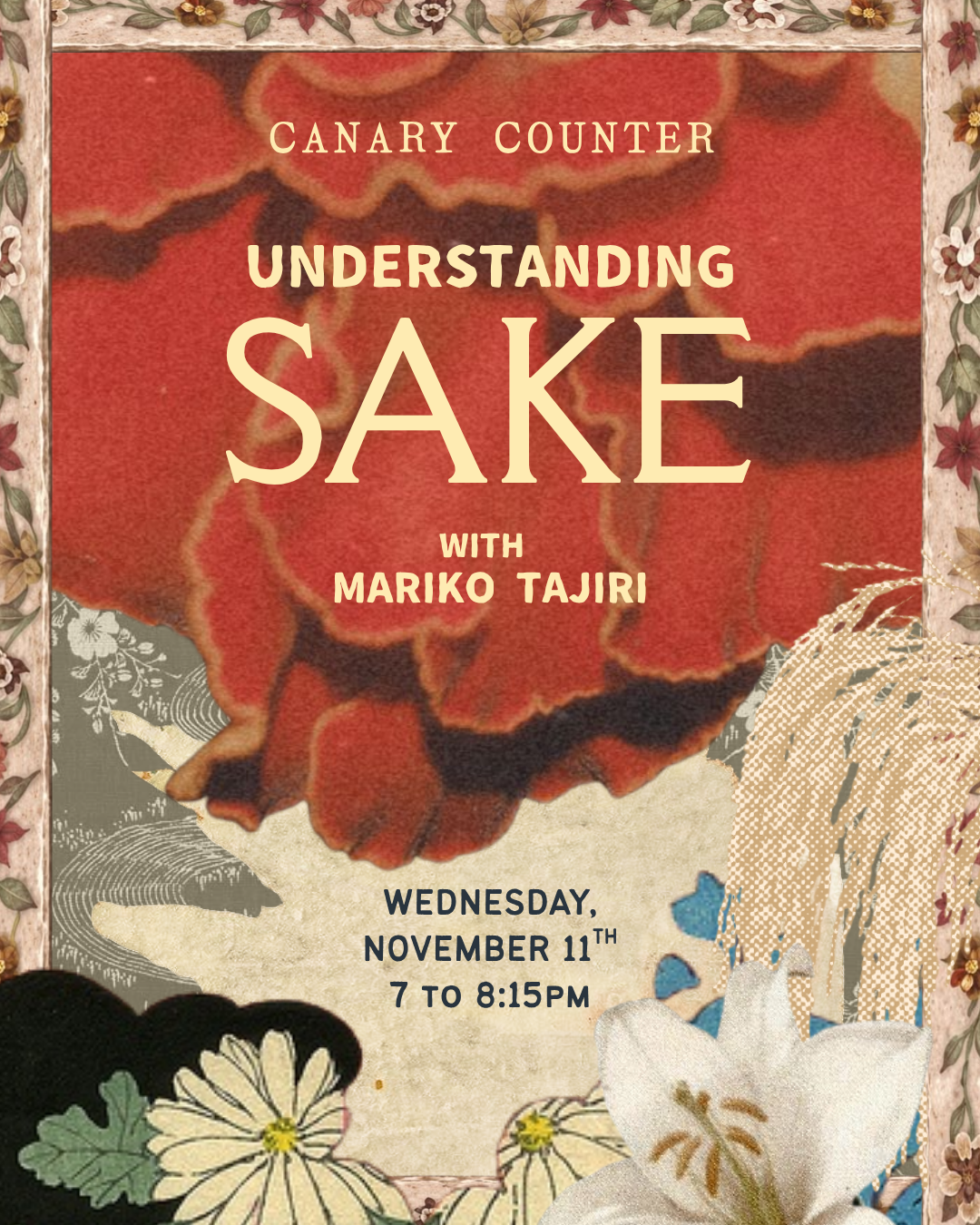 Understanding Sake with Mariko Tajiri x Hakko Gakko — Wed, November 11th